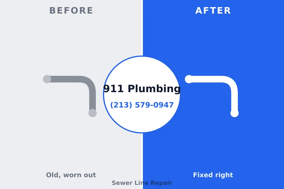 Before and after: plumbing company Jacksboro, TX